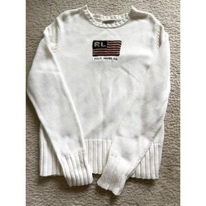 Polo Jeans Ralph Lauren Vintage Sweater USA Crew Neck Knit XL Cotton 90s